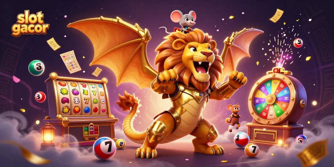Experience thrilling slot gacor gameplay with vibrant 3D illustration showcasing exhilarating casino elements.